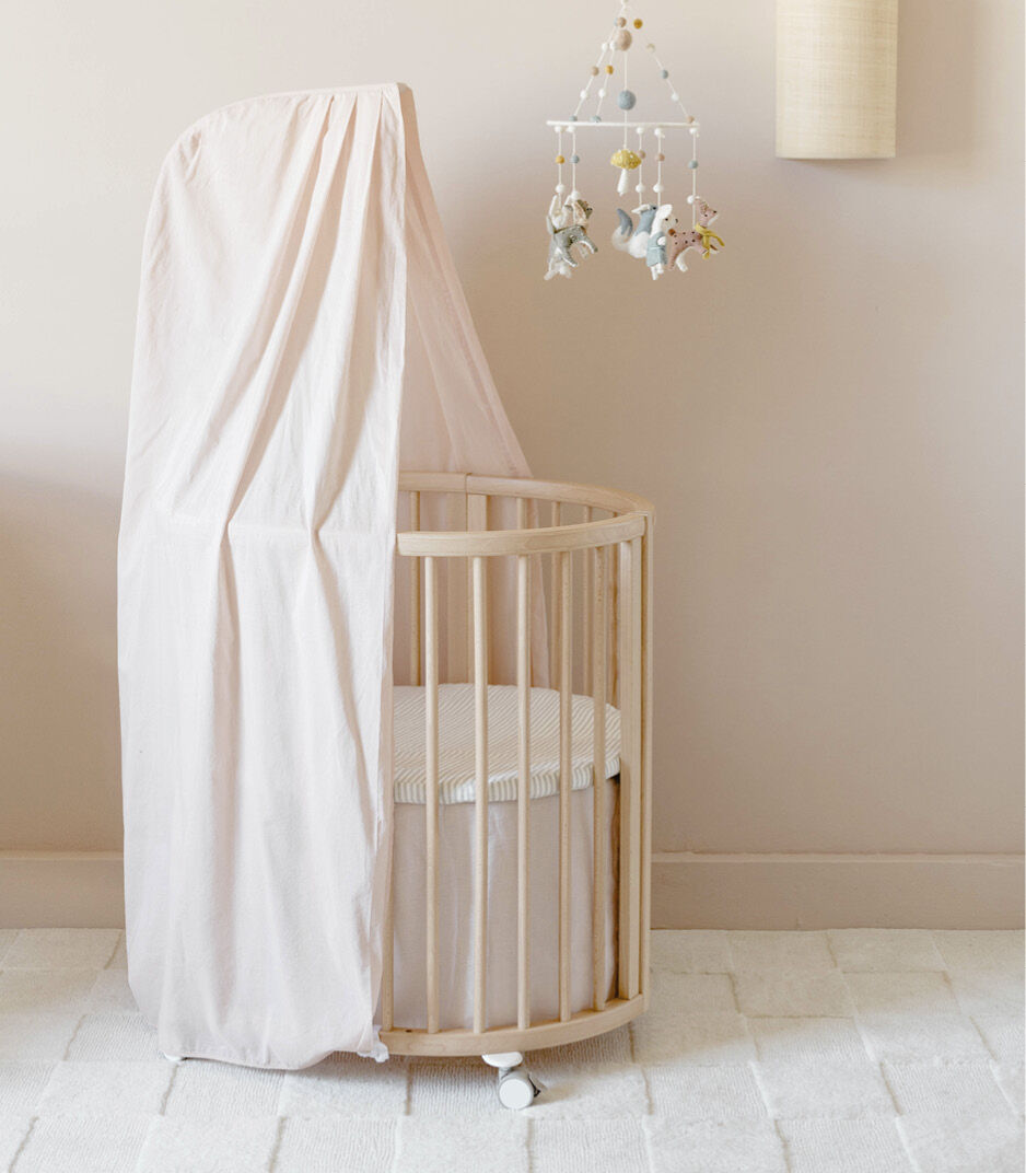 Stokke® Sleepi™ Blush Mini Bed Skirt by Pehr, Blush, mainview